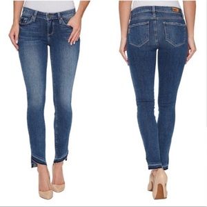 Paige Verdugo Rosemary Wash Uneven Step Released Raw Hem Ankle Jeans Size 27